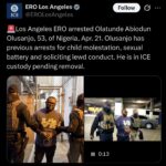 Nigerian In US Arrested For Child Molestation And Sexual Battery