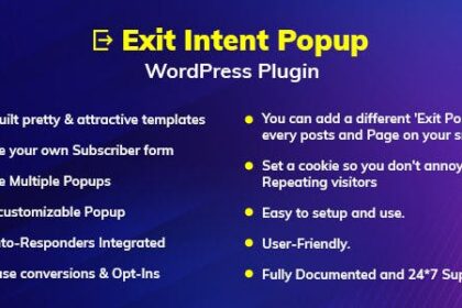 Exit Intent Popup WordPress Plugin