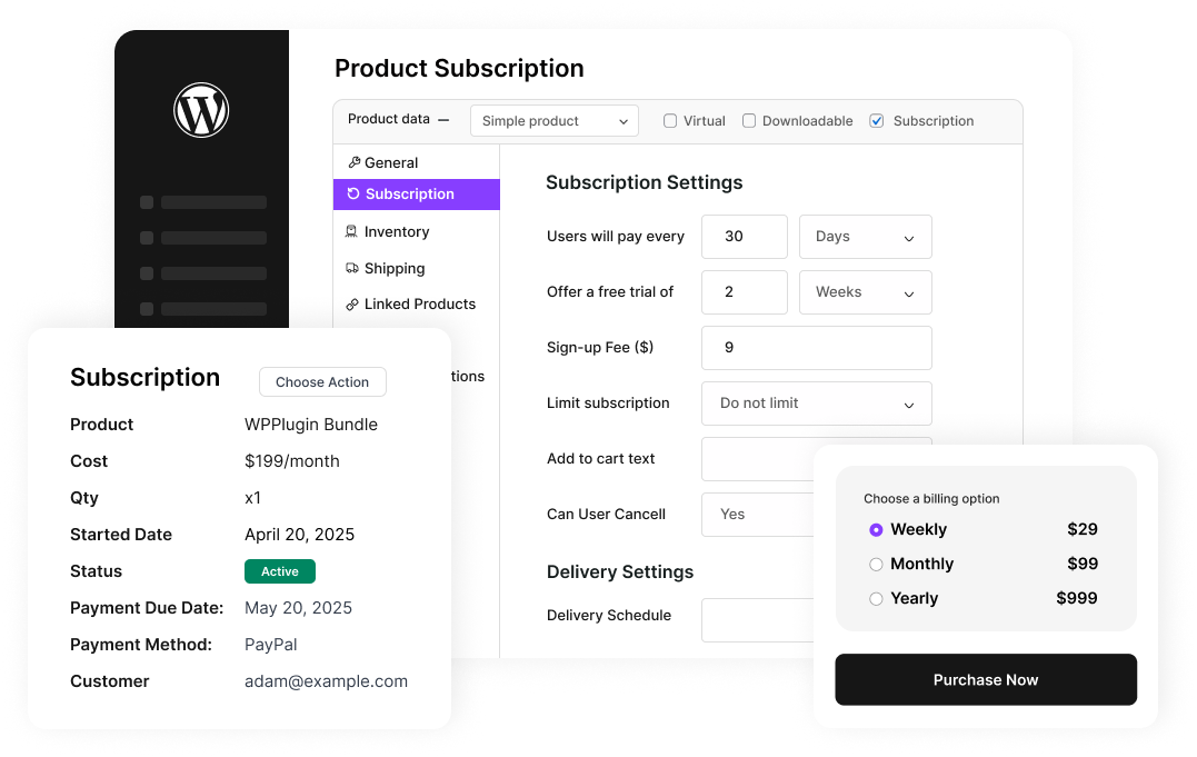 WPSubscription Pro - Subscription for WooCommerce