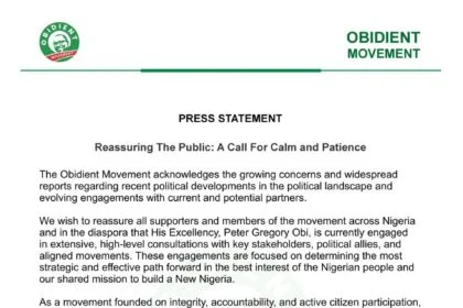 Yunusa Tanko Releases Press Statement Issued By Obidient Movement