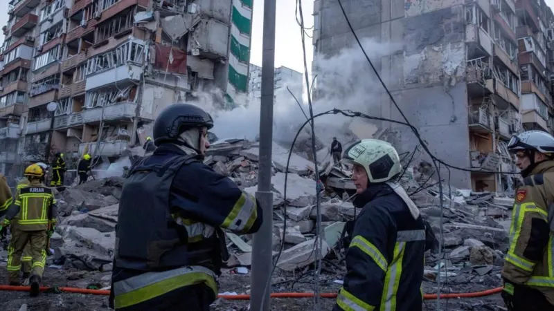 Bodies Pulled From the Rubble After Russia Unleashes One of Its Biggest Strikes on Kyiv