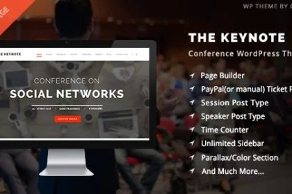 The Keynote - Conference / Event / Meeting WordPress Theme